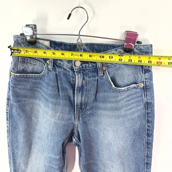 Gap High Rise Barrel Jeans Womens Size 28/6 Petite Light Indigo Wash - Picture 7 of 11